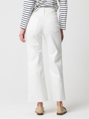 J Crew High-Rise White Wide-Leg Jeans